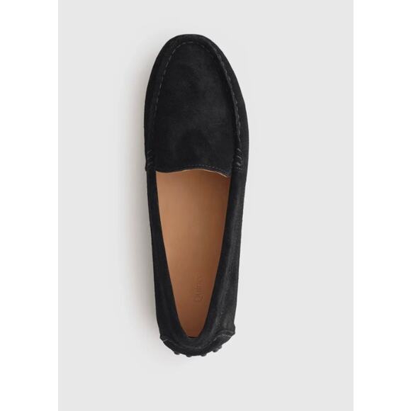 New! Quince 00% Suede Driver Loafer Size 5 Black - Picture 2 of 7